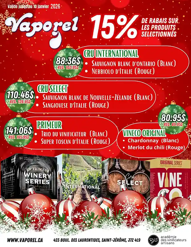 VAPOREL Azur Eau Pure Inc. promo Décembre 2025