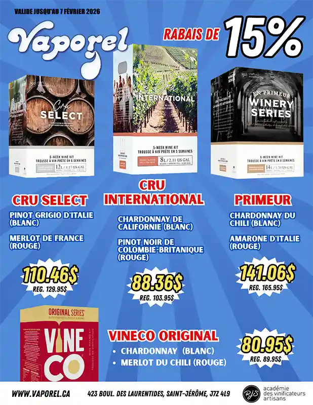 VAPOREL Azur Eau Pure Inc. promo Décembre 2026