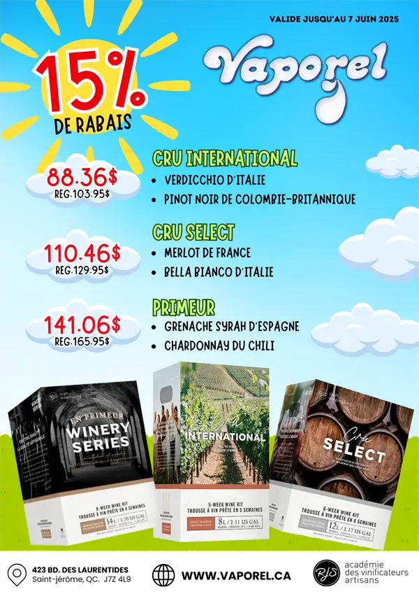 VAPOREL Azur Eau Pure Inc. promo Mai 2025