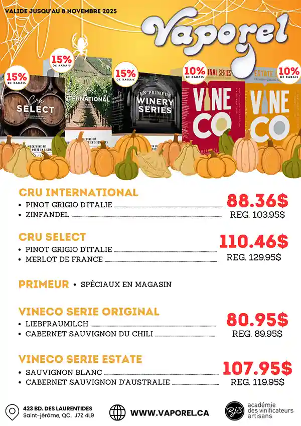 VAPOREL Azur Eau Pure Inc. promo Octobre 2025